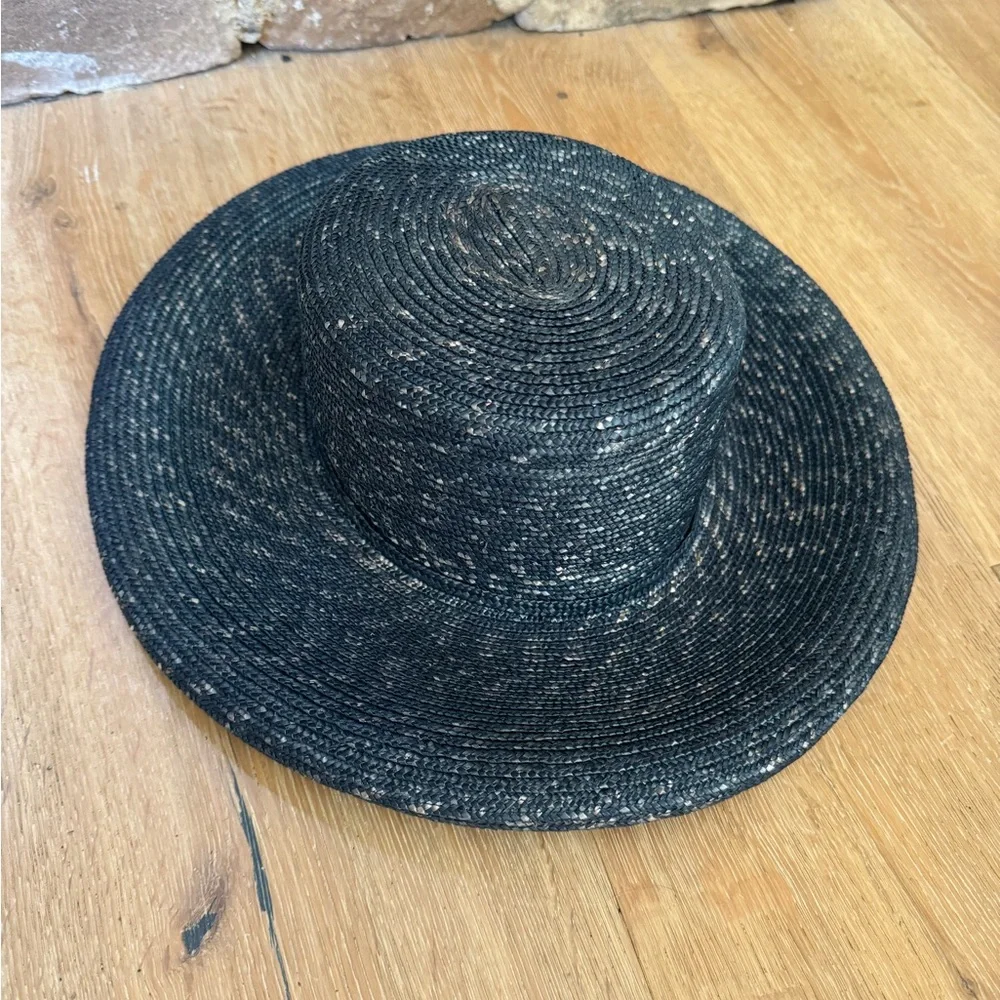 STUNNING Eric Javitz Navy Straw Hat szXS price firm !!! - Picture 7 of 8